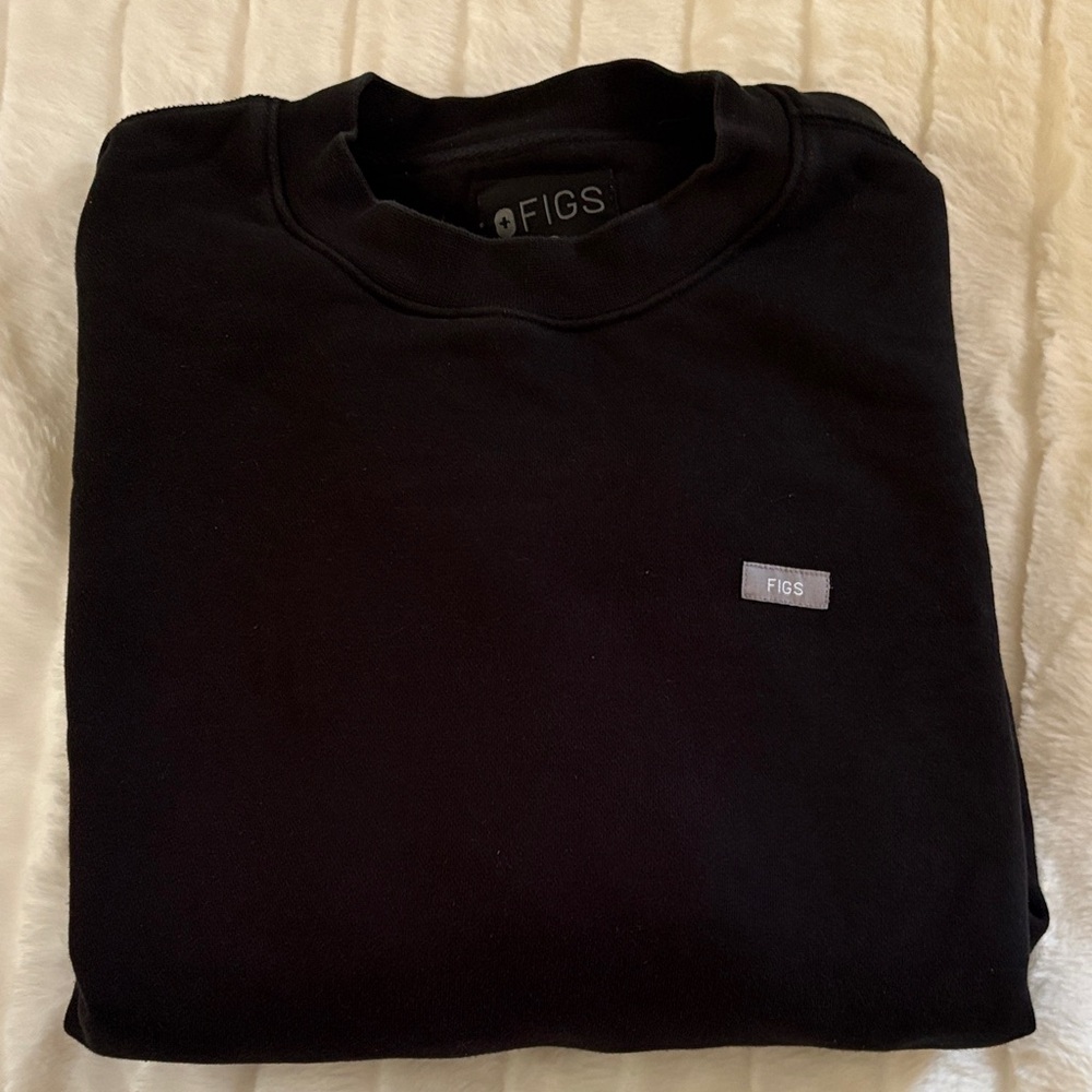 FIGS Women’s Black Fleece Crewneck